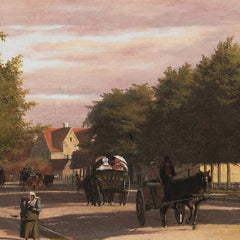 View of a Street in Østerbro outside Copenhagen. Morning Light by Christen Købke - 4_67672db6b7c995d950163fa7