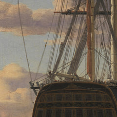 The Russian Ship of the Line "Asow" and a Frigate at Anchor near Elsinore by C.W. Eckersberg - 4_67673079b7c995d950163ff4