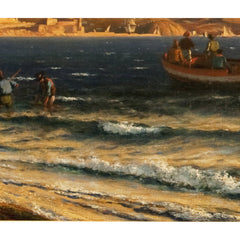 Evening by the Mediterranean. In the background Marseille and the island of If by Emanuel Larsen - 4_67674ee9b7c995d9501641e1