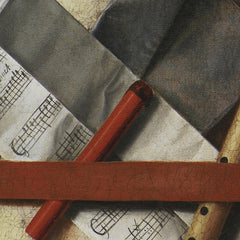 Trompe l'oeil with Violin, Music Book and Recorder by Cornelius Norbertus Gijsbrechts - 4_676751ccb7c995d95016424e