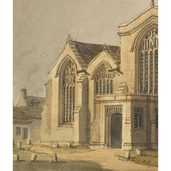 S.W. view of St. Helen's Church, Abingdon, Berkshire by John Buckler - 4_6846b0f21483fa5b355590b6