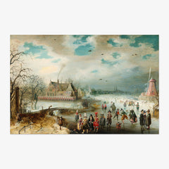 Aert van der Neer - Winter in Holland: Skating Scene - Poster