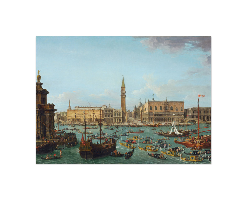 Antonio Joli - Procession of Gondolas in the Bacino di San Marco Venice - Compact / Full Bleed / No Frame - Poster