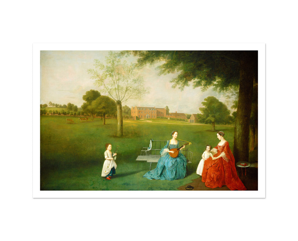 Arthur Devis - Members of the Maynard Family in the Park at Waltons - Medium / With Margin / No Frame - Poster