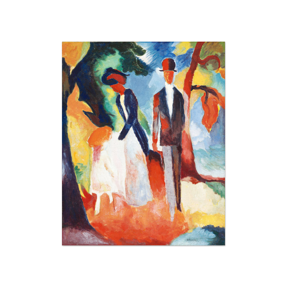 August Macke - People by the Blue Lake - Compact / Full Bleed / No Frame - Poster