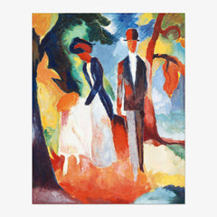 August Macke - People by the Blue Lake - Poster