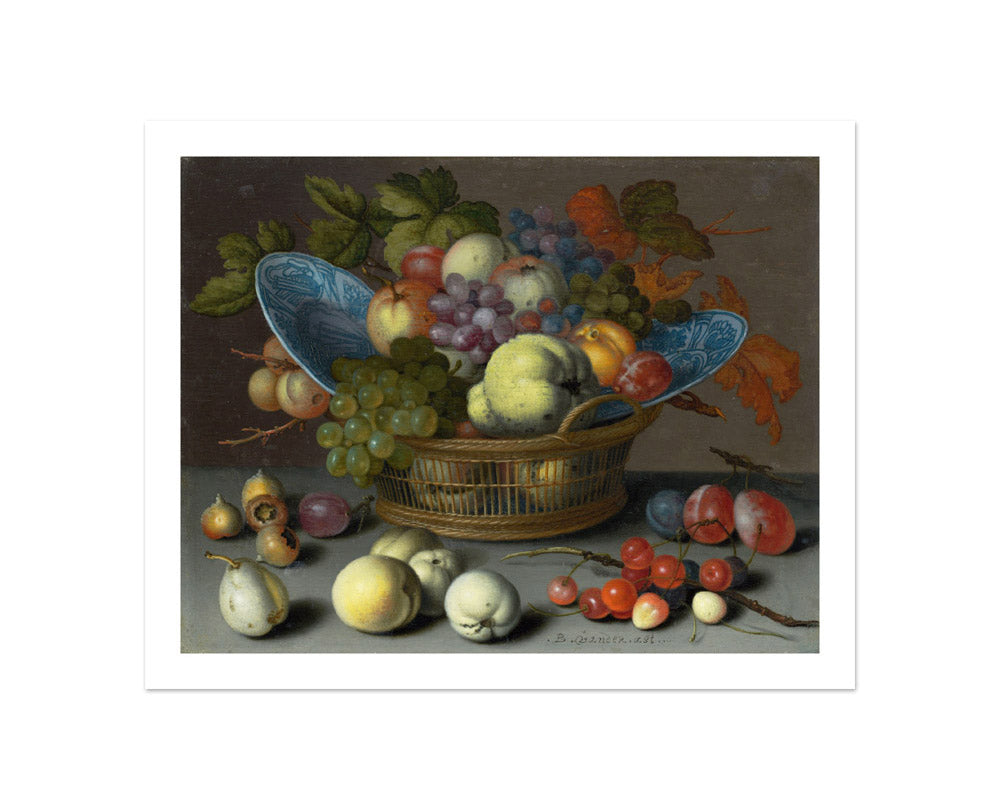 Balthasar van der Ast - Basket of Fruits - Compact / With Margin / No Frame - Poster
