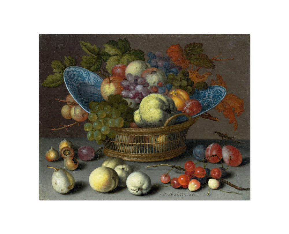 Balthasar van der Ast - Basket of Fruits - Small / Full Bleed / No Frame - Poster