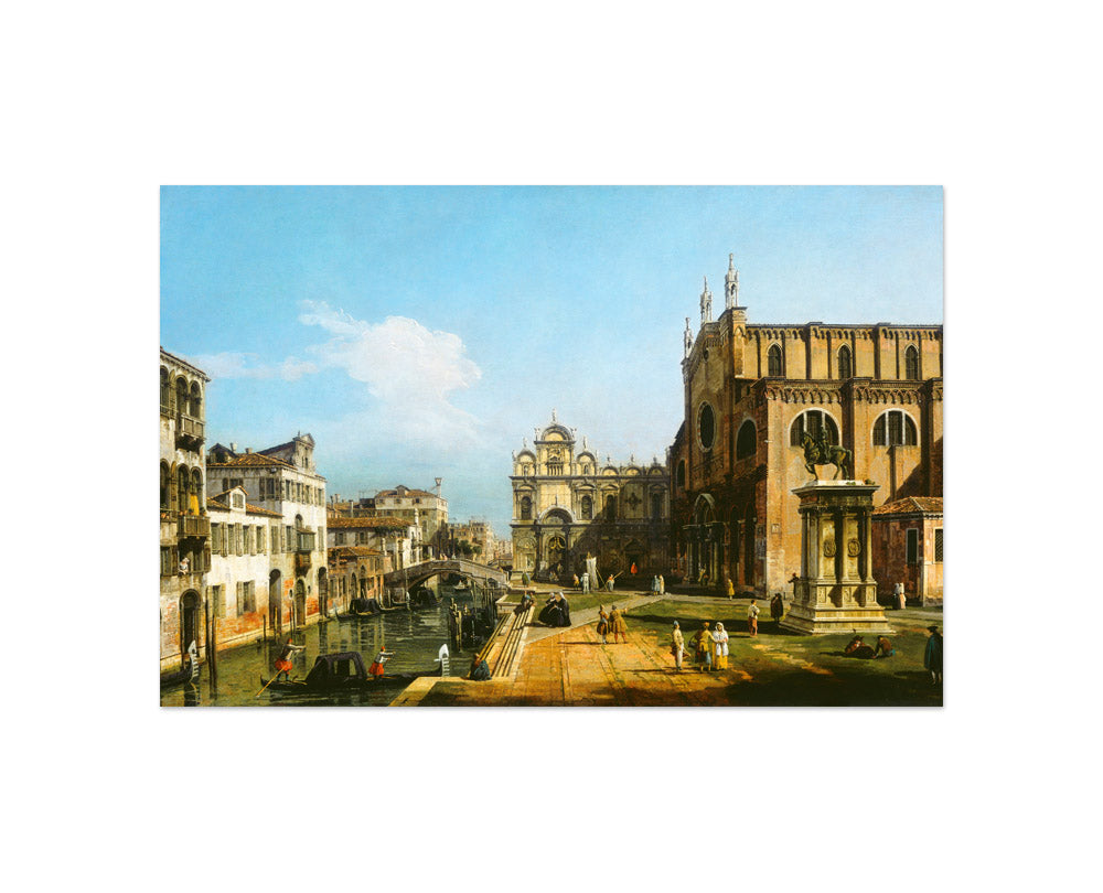 Bernardo Bellotto - The Campo di SS. Giovanni e Paolo Venice - Compact / Full Bleed / No Frame - Poster