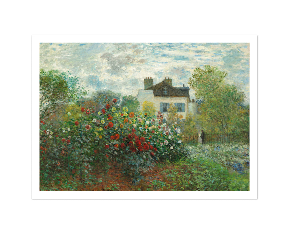 Claude Monet - The Artist’s Garden in Argenteuil (A Corner of the Garden with Dahlias) - Medium / With Margin