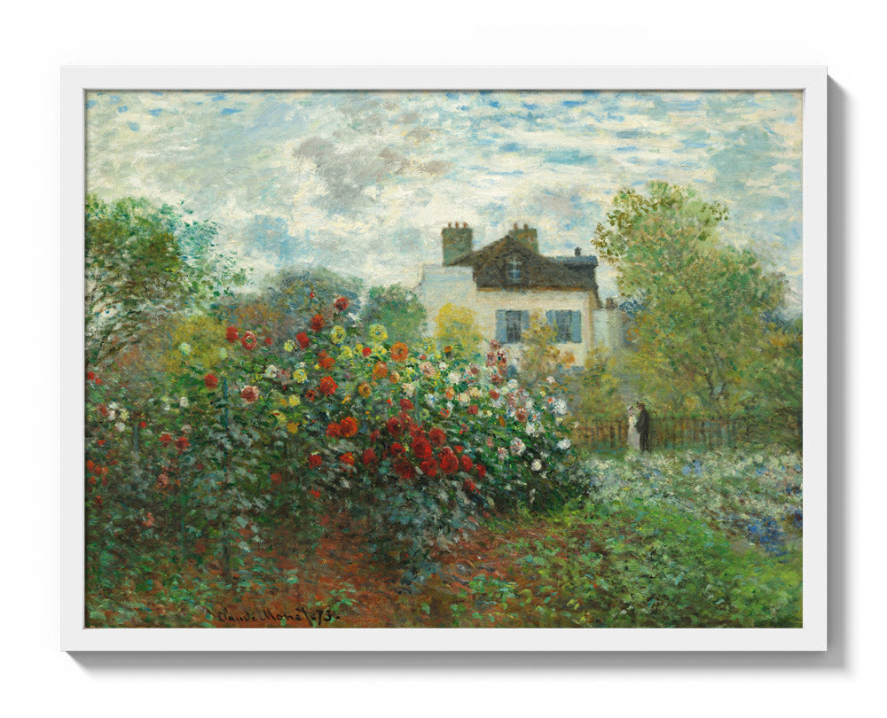 Claude Monet - The Artist’s Garden in Argenteuil (A Corner of the Garden with Dahlias) - Large / Full Bleed / White