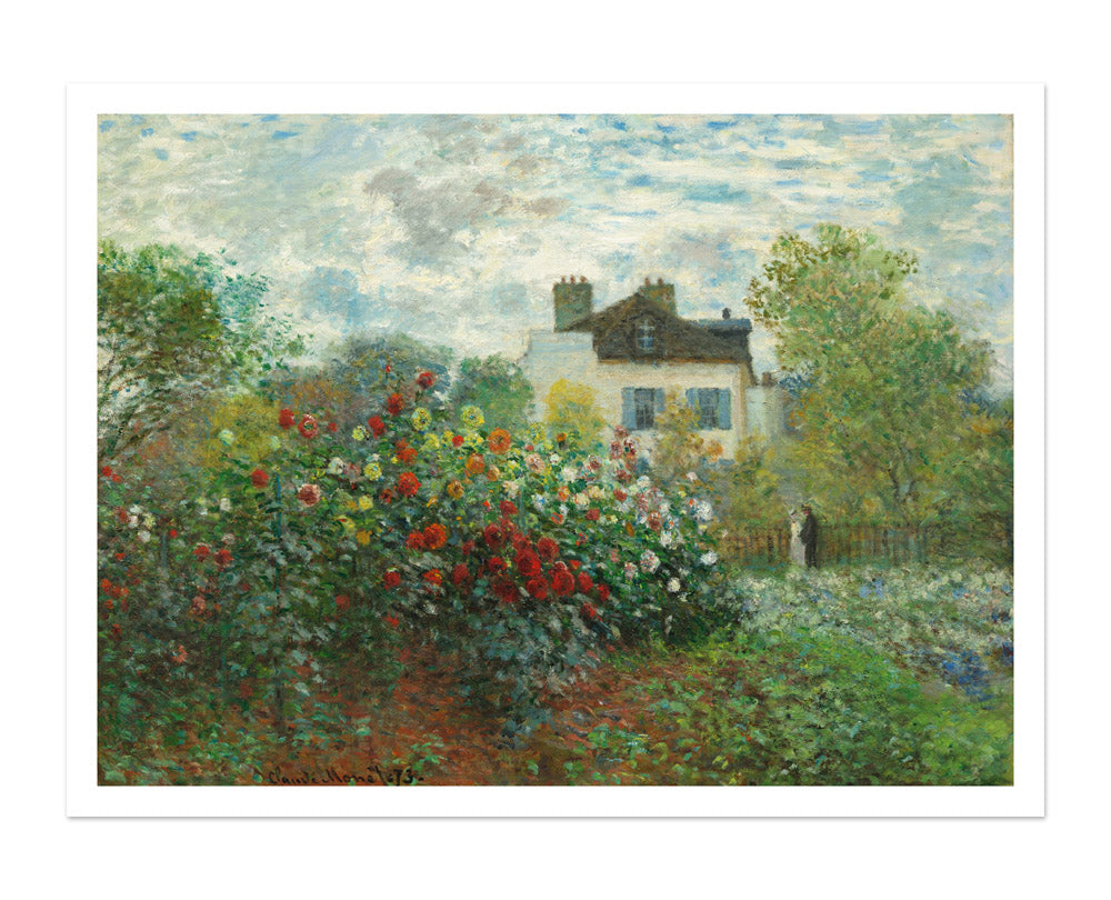 Claude Monet - The Artist’s Garden in Argenteuil (A Corner of the Garden with Dahlias) - Majestic / With Margin