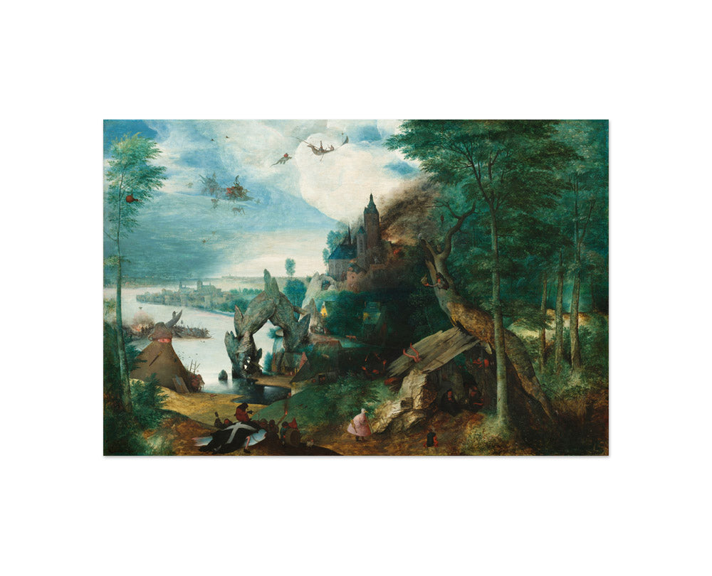 Follower of Pieter Bruegel the Elder - The Temptation of Saint Anthony - Compact / Full Bleed / No Frame - Poster