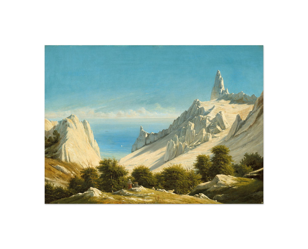 Georg Emil Libert - View of Sommerspiret the Cliffs of Møn - Compact / Full Bleed / No Frame - Poster