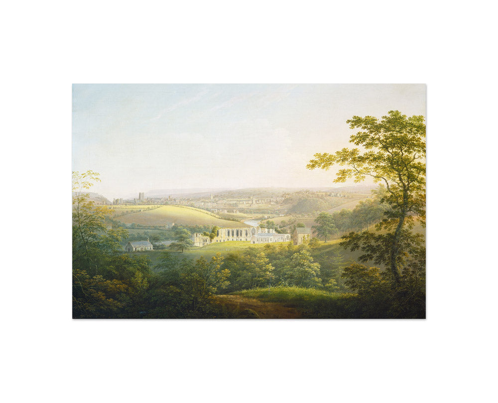 George Cuitt the Younger - Easby Abbey near Richmond - Compact / Full Bleed / No Frame - Poster