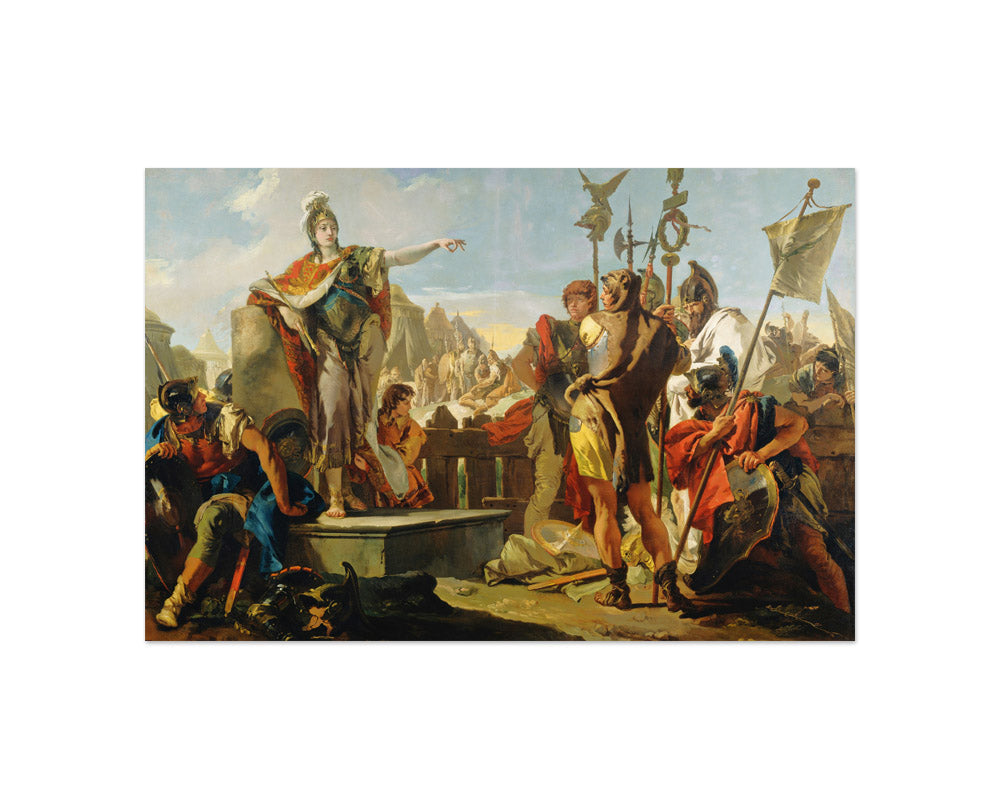 Giovanni Battista Tiepolo - Queen Zenobia Addressing Her Soldiers - Compact / Full Bleed / No Frame - Poster