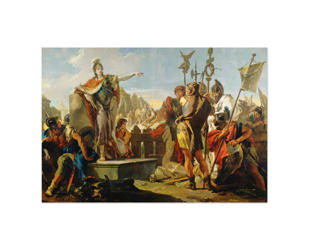 Giovanni Battista Tiepolo - Queen Zenobia Addressing Her Soldiers - Small / Full Bleed / No Frame - Poster