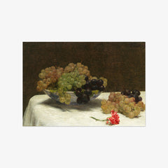 Henri Fantin-Latour - Still Life with Grapes and a Carnation - Poster