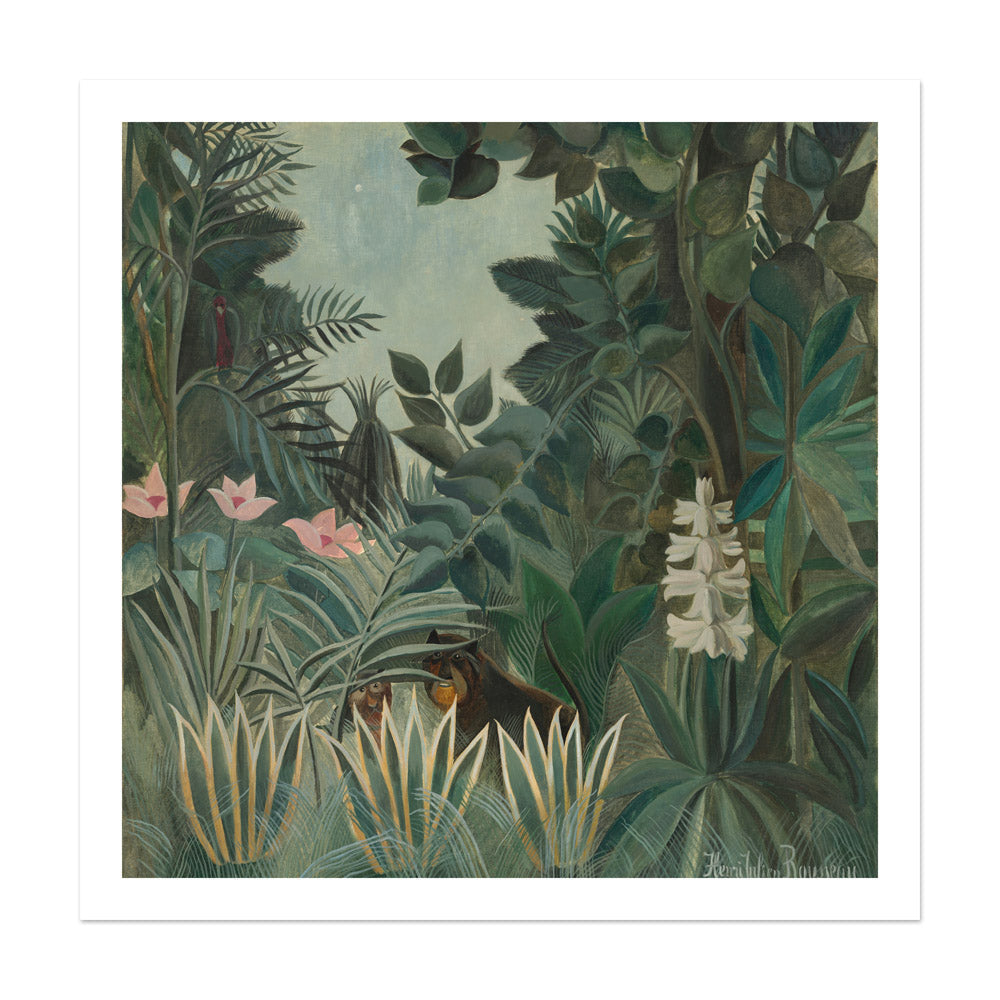 Henri Rousseau - The Equatorial Jungle - Extra Large / With Margin / No Frame - Poster