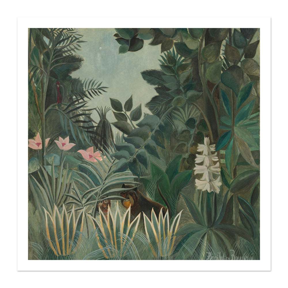 Henri Rousseau - The Equatorial Jungle - Majestic / With Margin / No Frame - Poster