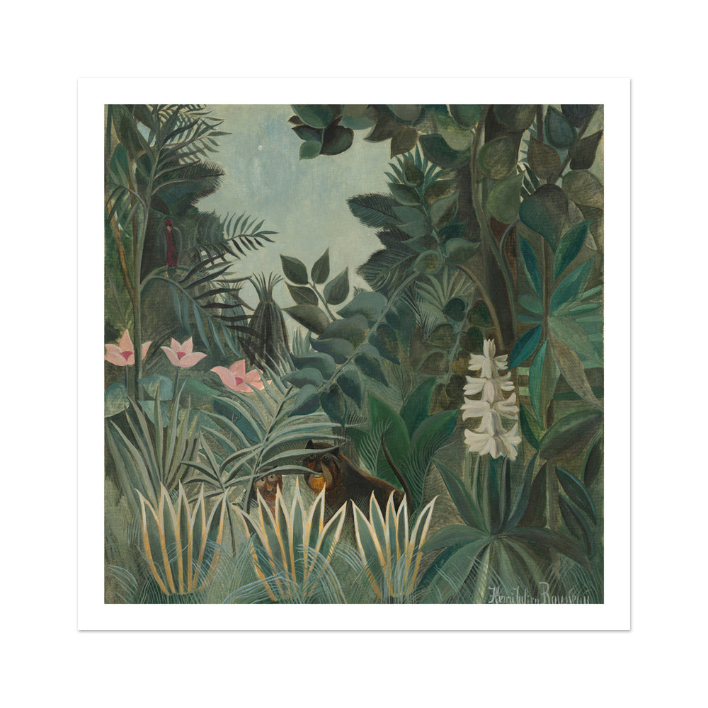 Henri Rousseau - The Equatorial Jungle - Medium / With Margin / No Frame - Poster