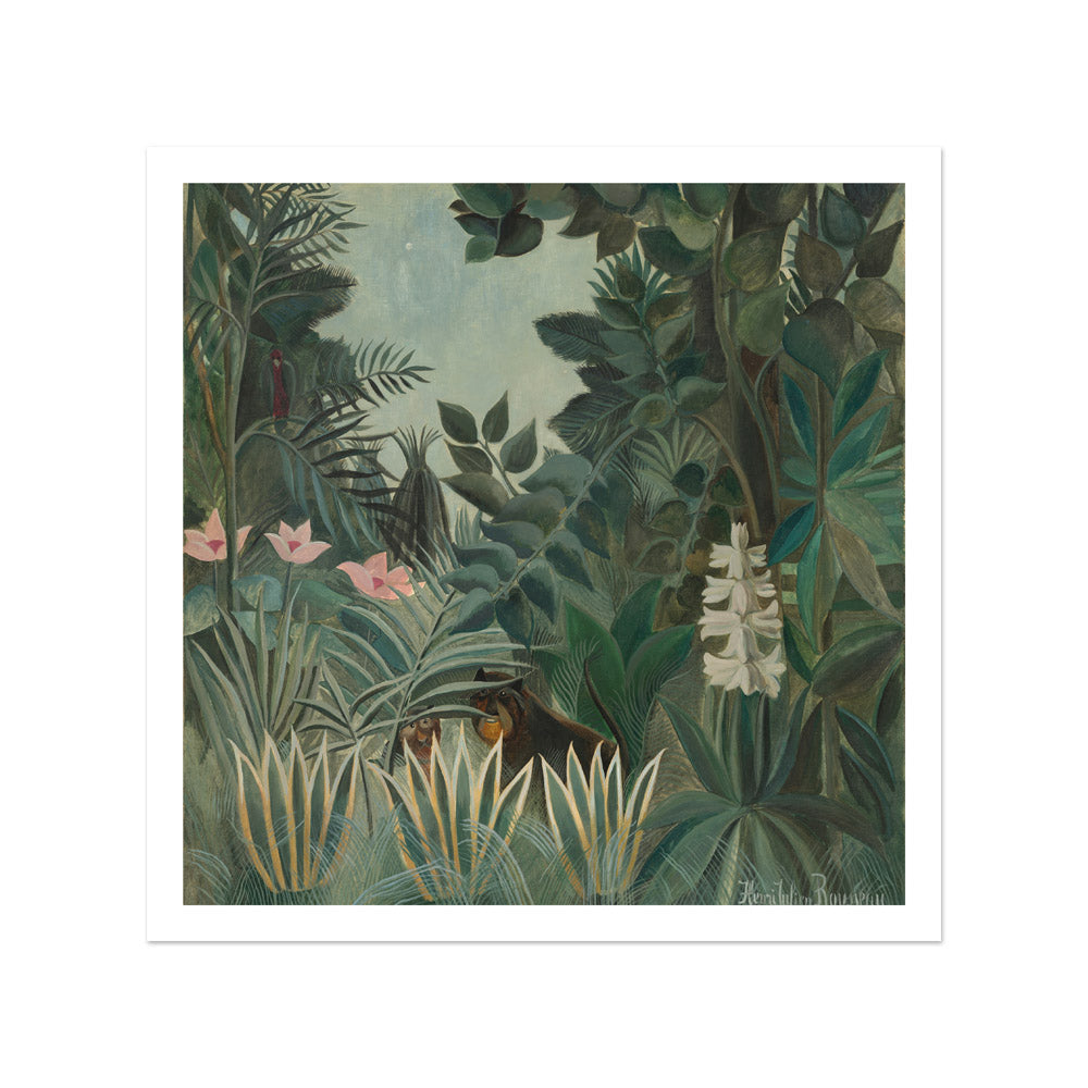 Henri Rousseau - The Equatorial Jungle - Small / With Margin / No Frame - Poster