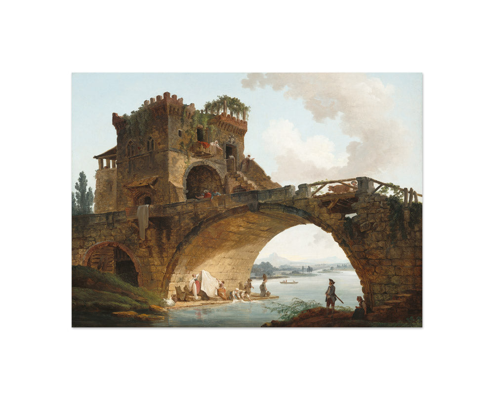 Hubert Robert - The Ponte Salario - Compact / Full Bleed / No Frame - Poster