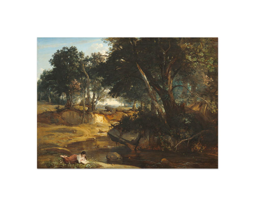 Jean-Baptiste-Camille Corot - Forest of Fontainebleau - Compact / Full Bleed / No Frame - Poster