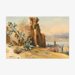 Jean-Charles-Joseph Rémond - Ancient Ruins near Messina Sicily - Poster