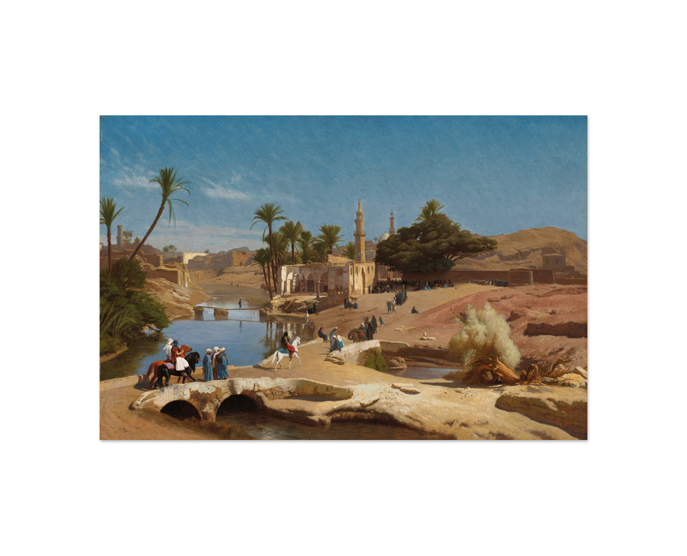 Jean-Léon Gérôme - View of Medinet El-Fayoum - Compact / Full Bleed / No Frame - Poster