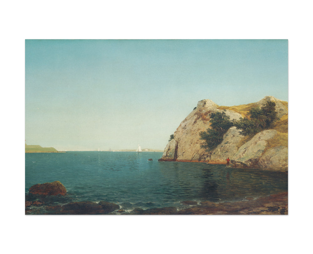 John Frederick Kensett - Beacon Rock Newport Harbor - Extra Large / Full Bleed / No Frame - Poster
