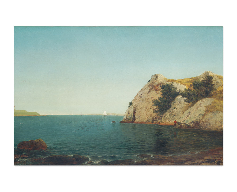 John Frederick Kensett - Beacon Rock Newport Harbor - Majestic / Full Bleed / No Frame - Poster