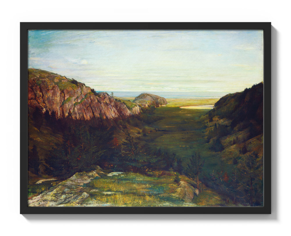 John La Farge - The Last Valley - Paradise Rocks - Large / Full Bleed / Black Frame - Poster