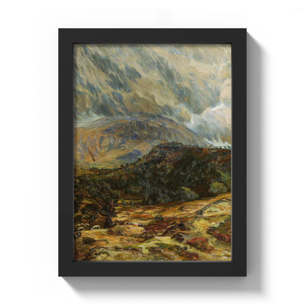 Storm in the Mountain by Kristen Holbø - Compact / Full Bleed / Black Frame