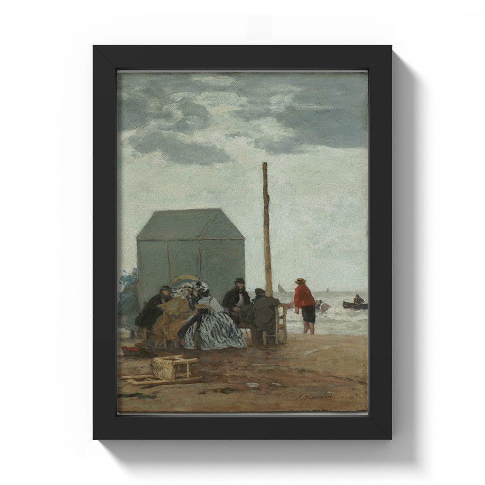 The Beach at Deauville by Eugène Boudin - Compact / Full Bleed / Black Frame