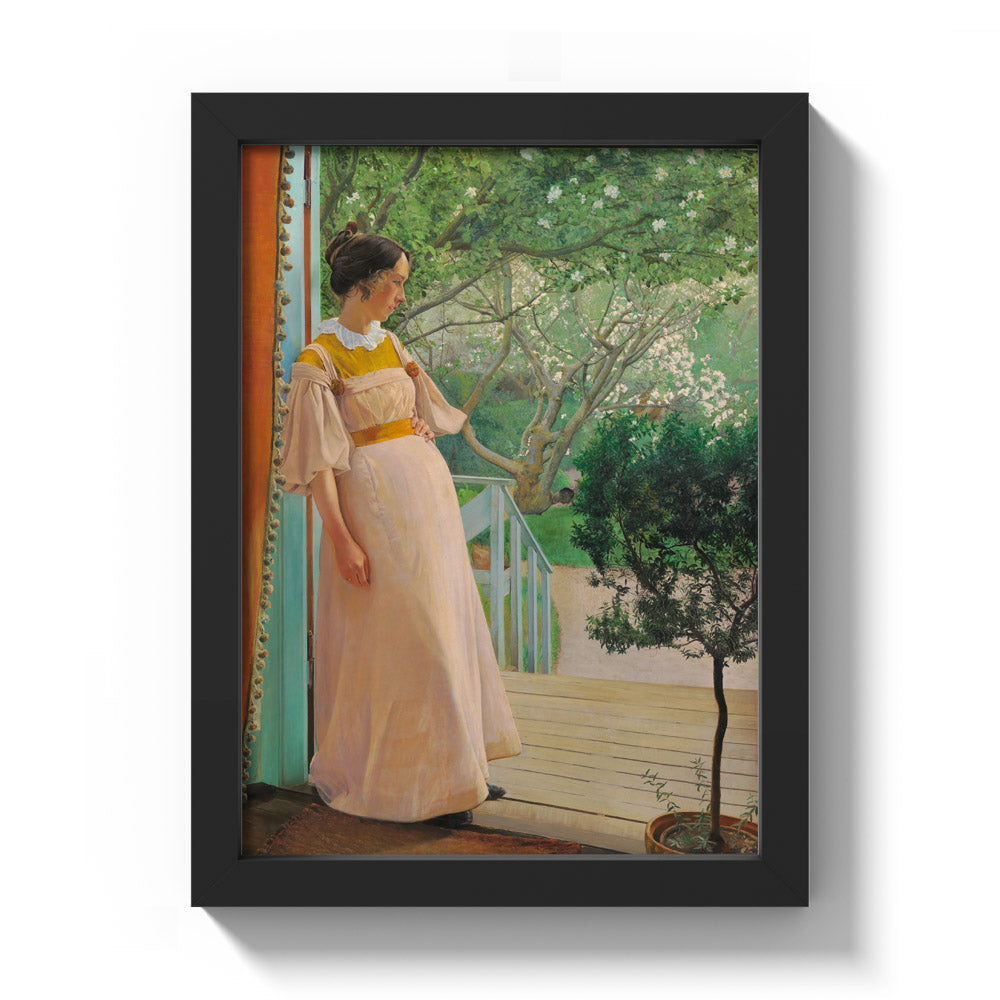 At the French Windows. The Artist's Wife by L.A. Ring - Compact / Full Bleed / Black Frame