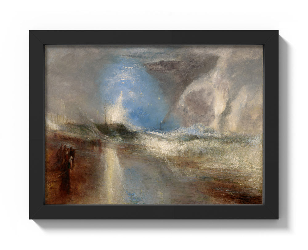Joseph Mallord William Turner - Rockets and Blue Lights (Close at Hand) to Warn Steamboats of Shoal Water - Compact / Full Bleed / Black Frame
