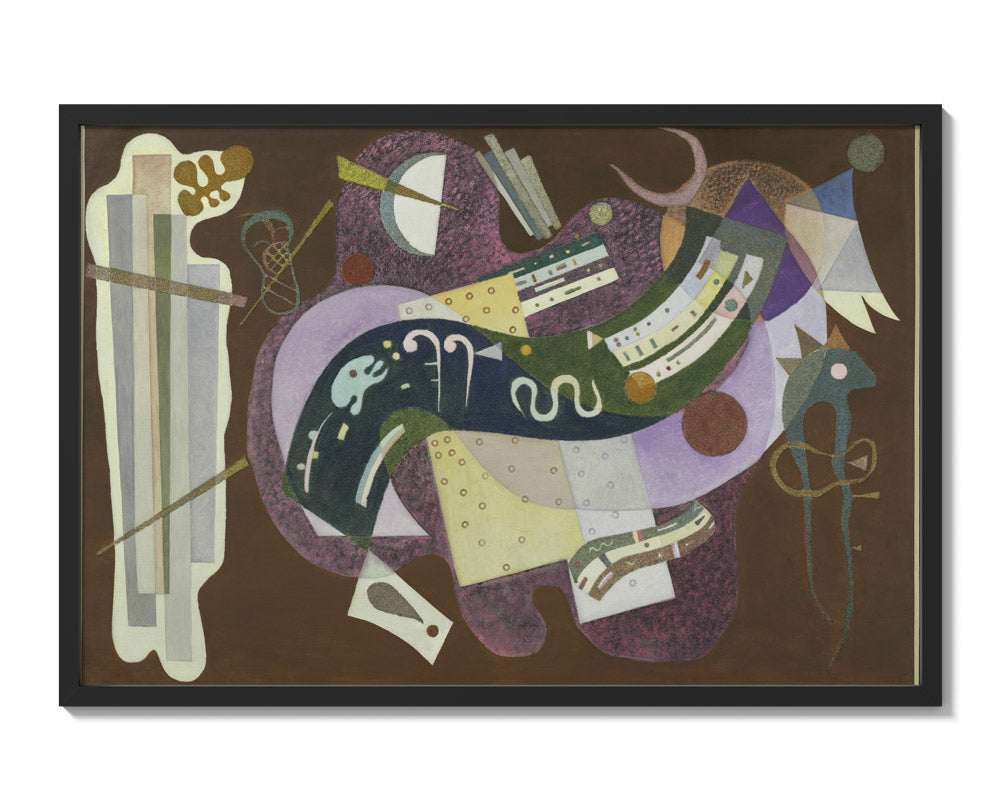Rigid and Curved by Vasilij Kandinskij - Extra Large / Full Bleed / Black Frame