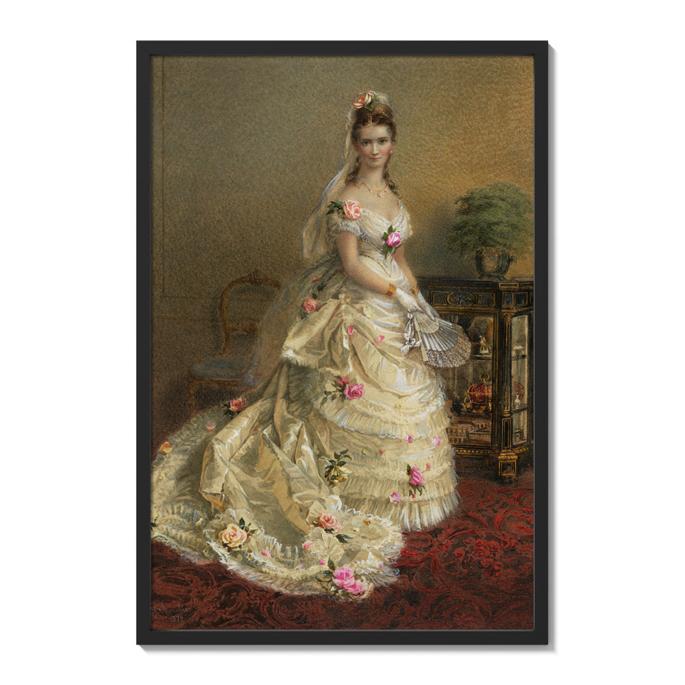 Portrait of Julie Farmer by Nicholas Chevalier - Extra Large / Full Bleed / Black Frame