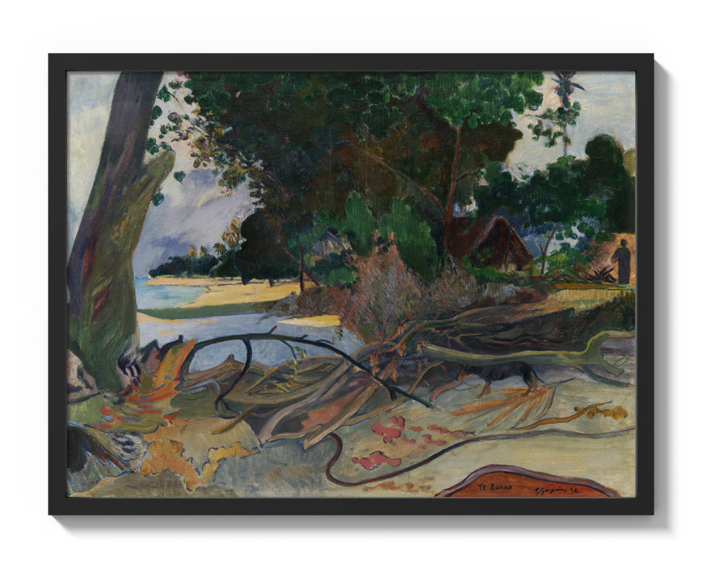 The Hibiscus Tree by Paul Gauguin - Large / Full Bleed / Black Frame