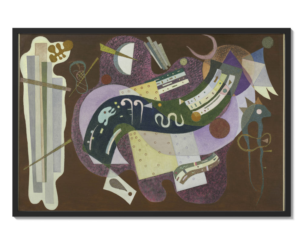 Rigid and Curved by Vasilij Kandinskij - Majestic / Full Bleed / Black Frame