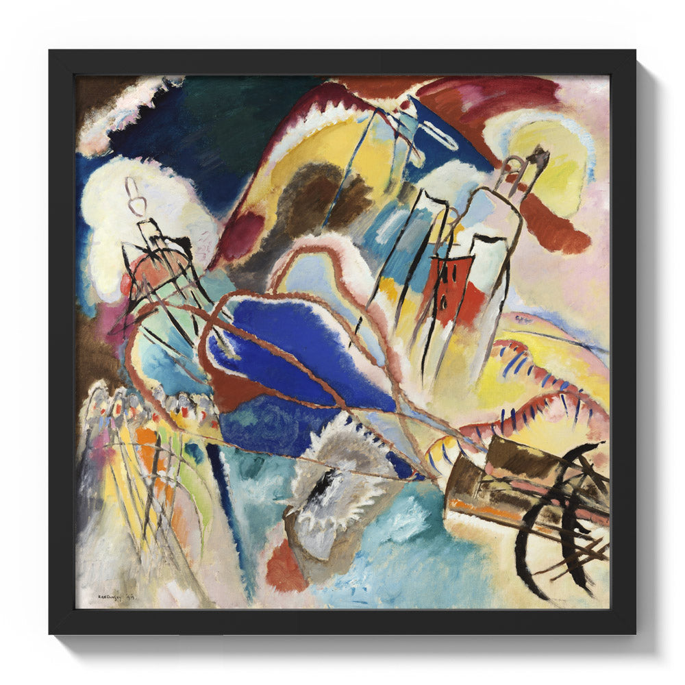 Improvisation No. 30 (Cannons) by Vasily Kandinsky - Medium / Full Bleed / Black Frame