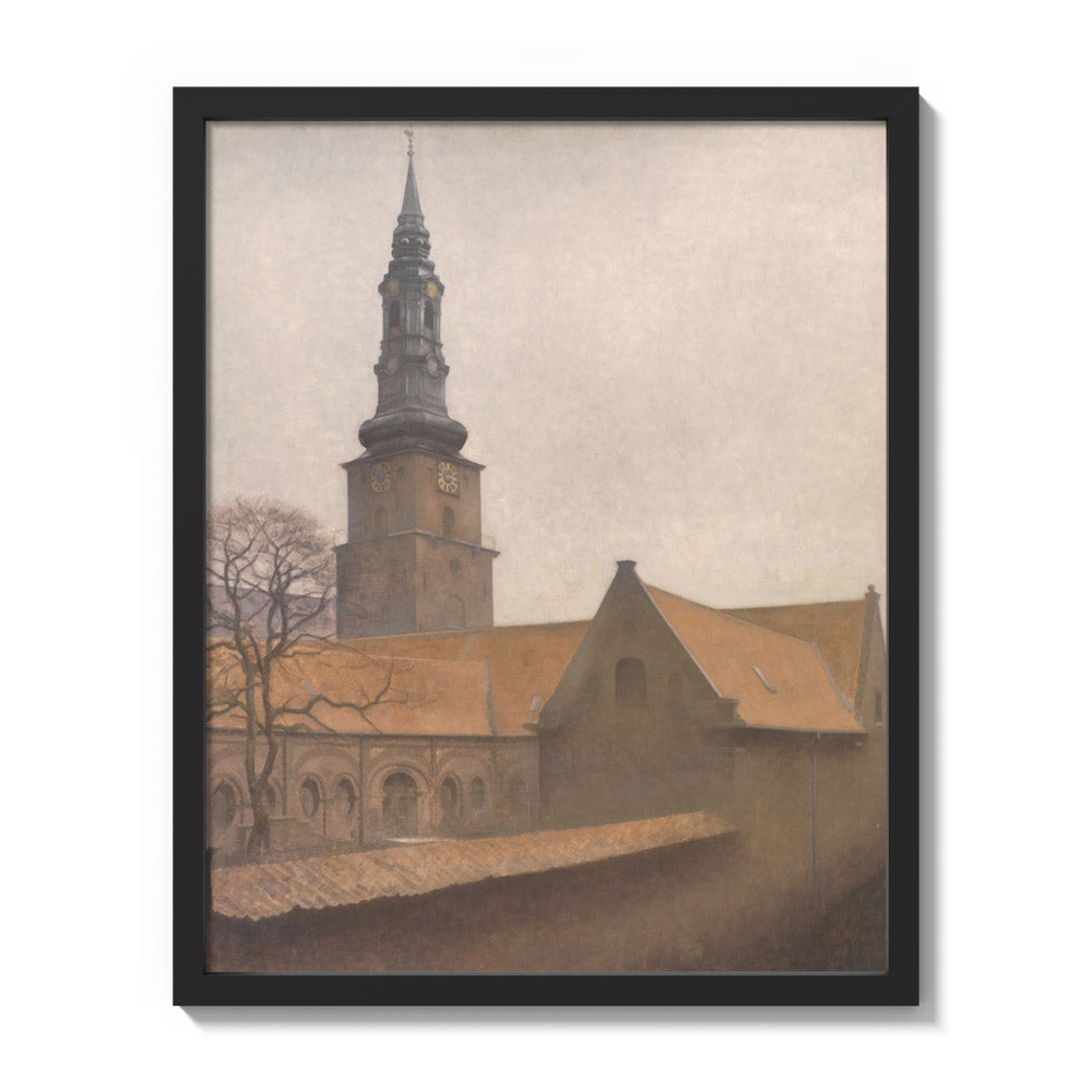 St. Peter's Church, Copenhagen by Vilhelm Hammershøi - Medium / Full Bleed / Black Frame