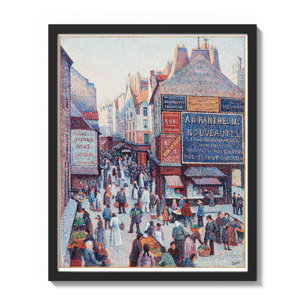 La Rue Mouffetard by Maximilien Luce - Medium / Full Bleed / Black Frame