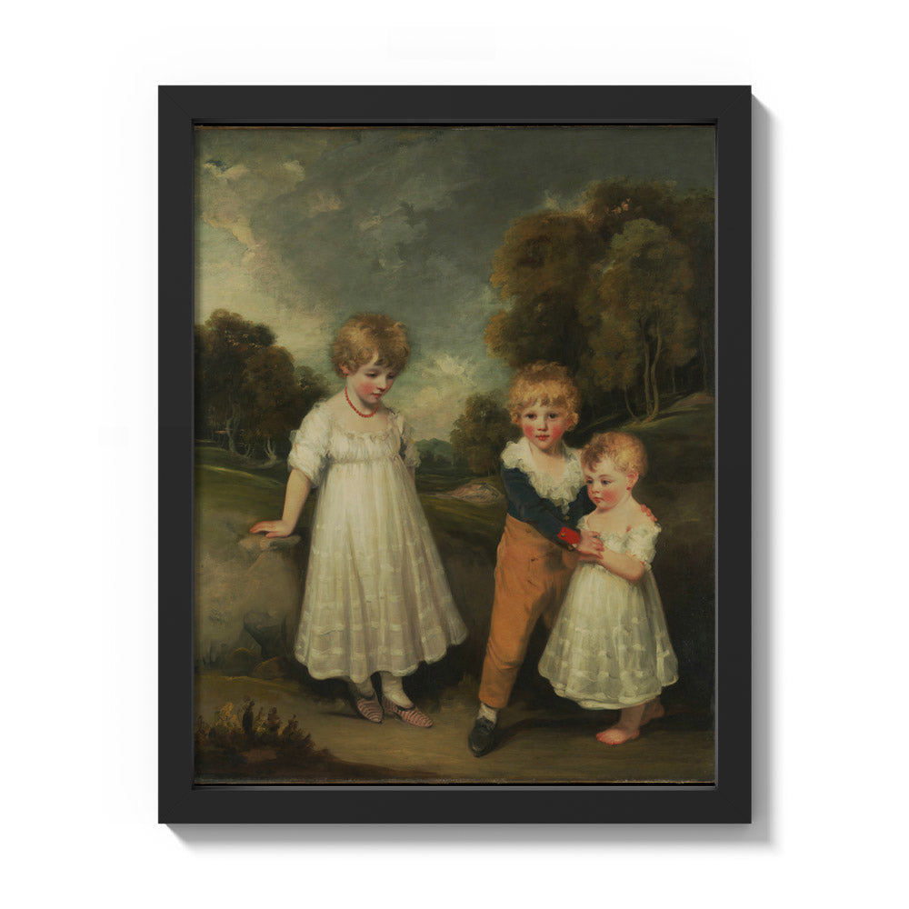 The Sackville Children by John Hoppner - Small / Full Bleed / Black Frame
