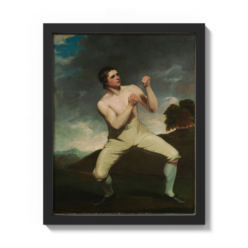 Richard Humphreys, the Boxer by John Hoppner - Small / Full Bleed / Black Frame