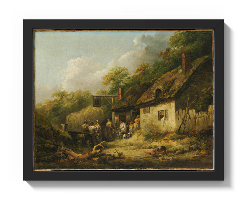 The Bell Inn by George Morland - Small / Full Bleed / Black Frame