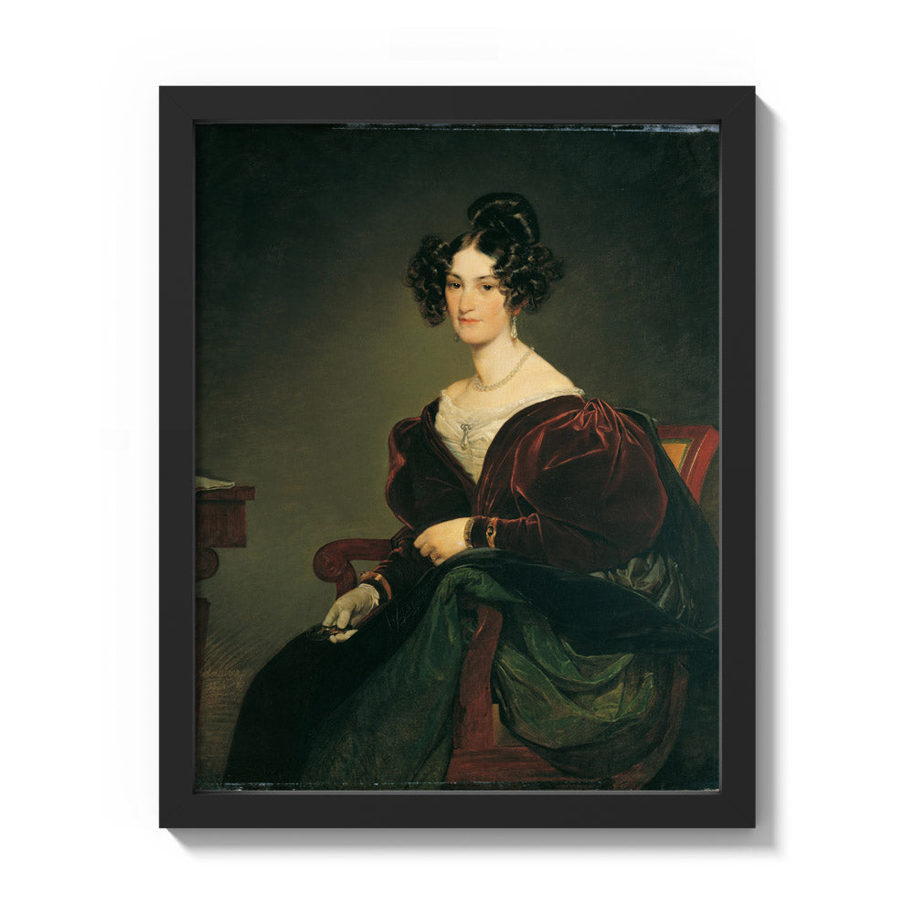 Amalie Josefine Klein, née von Henikstein (1806–1871) by Friedrich von Amerling - Small / Full Bleed / Black Frame