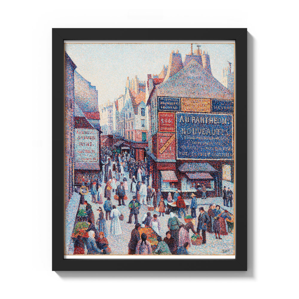 La Rue Mouffetard by Maximilien Luce - Small / Full Bleed / Black Frame