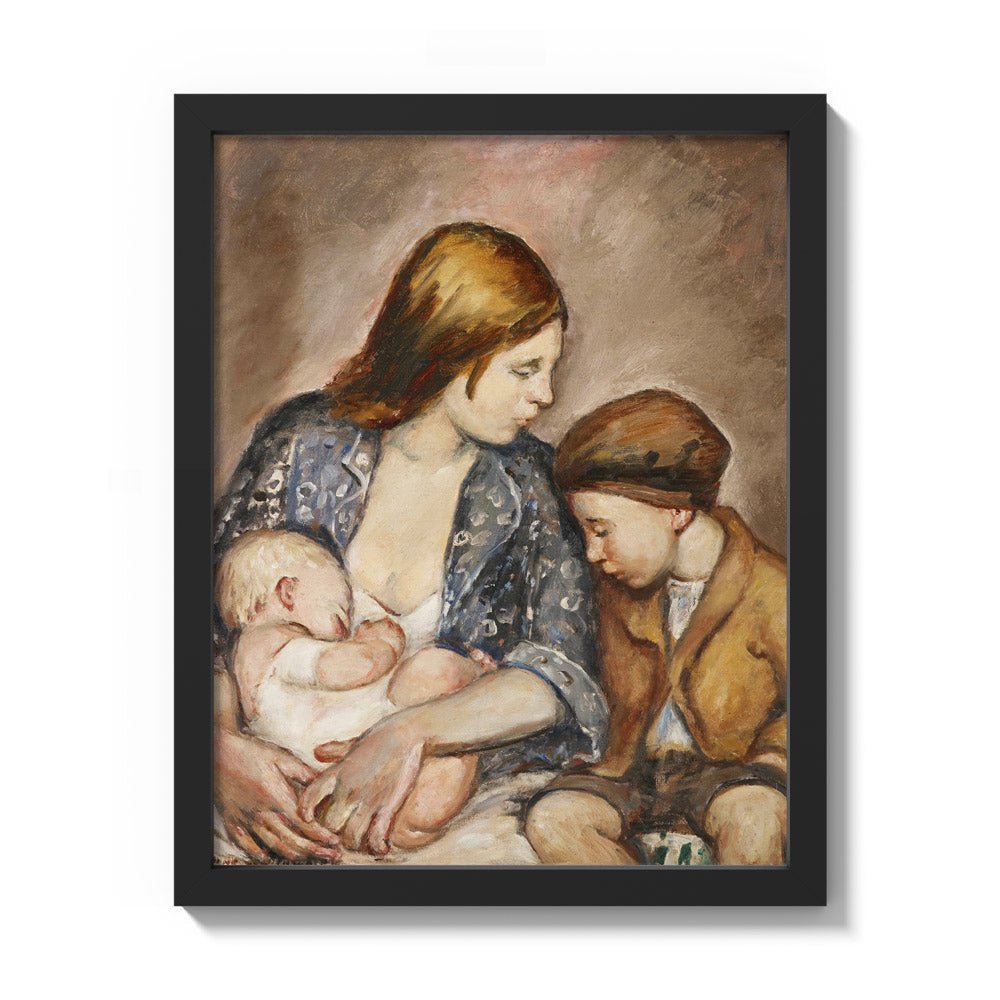 Young Mother by Anne Goldthwaite - Small / Full Bleed / Black Frame